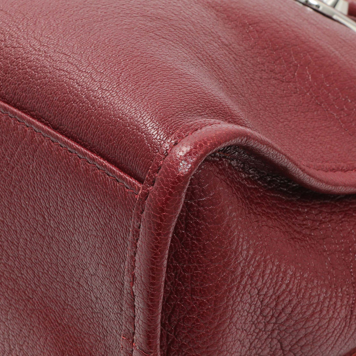 Balenciaga Burgundy Chevre Metallic Edge Hardware S City Handbags Balenciaga