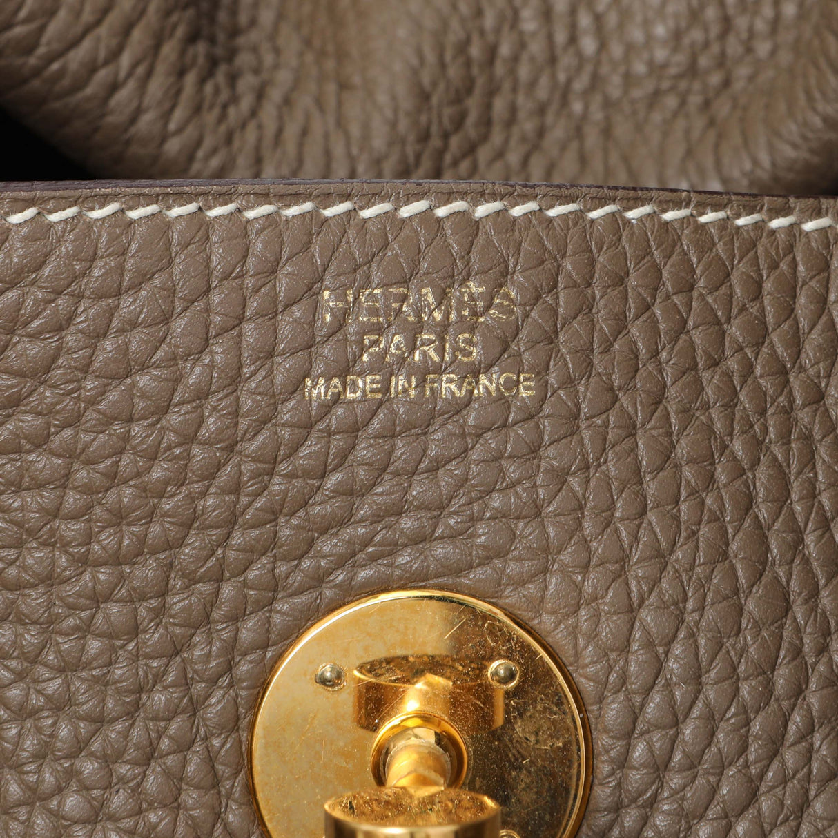 Hermes Etoupe Taurillon Clemence Lindy 30