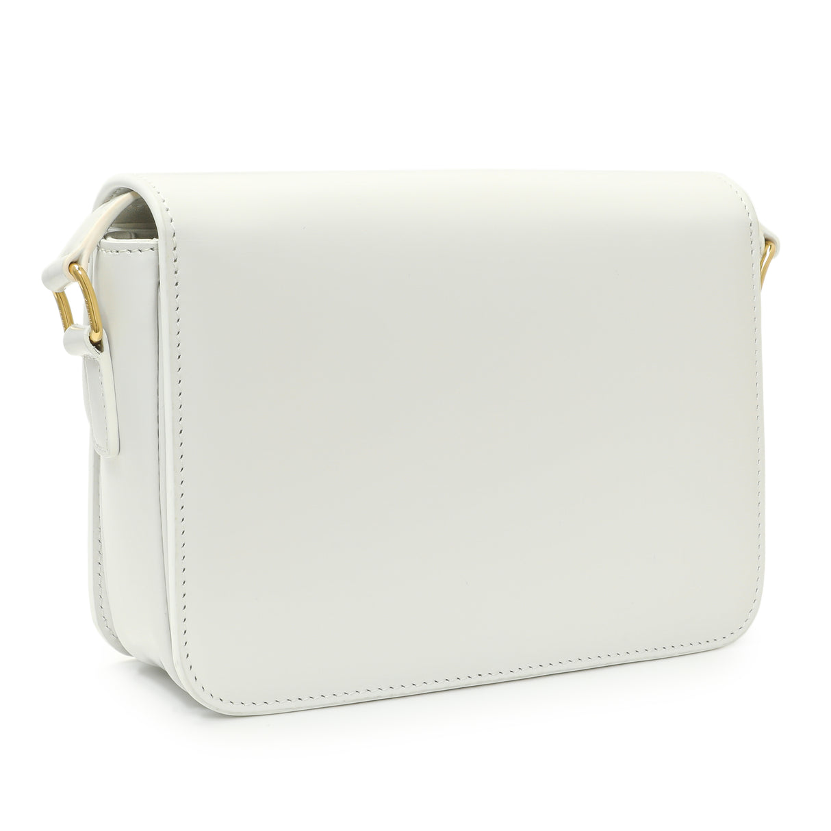 Celine Chalk Shiny Calfskin Teen Triomphe Handbags Celine