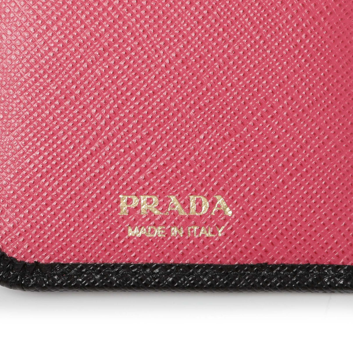 Prada Black Saffiano Compact Wallet Accessories Prada