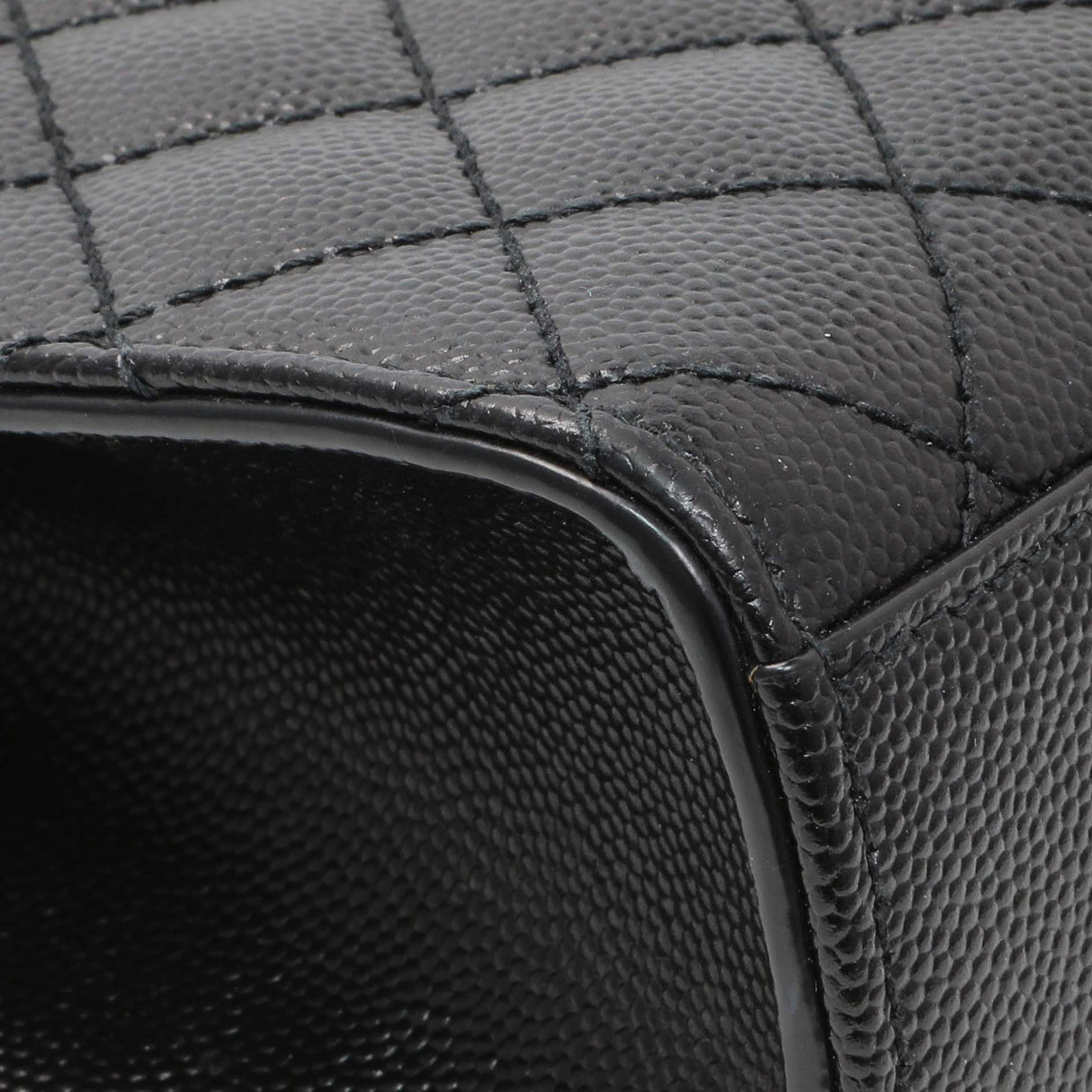 Saint Laurent Black Grain De Poudre Textured Mixed Matelasse Triquilt Small Monogram Satchel Handbags Saint Laurent