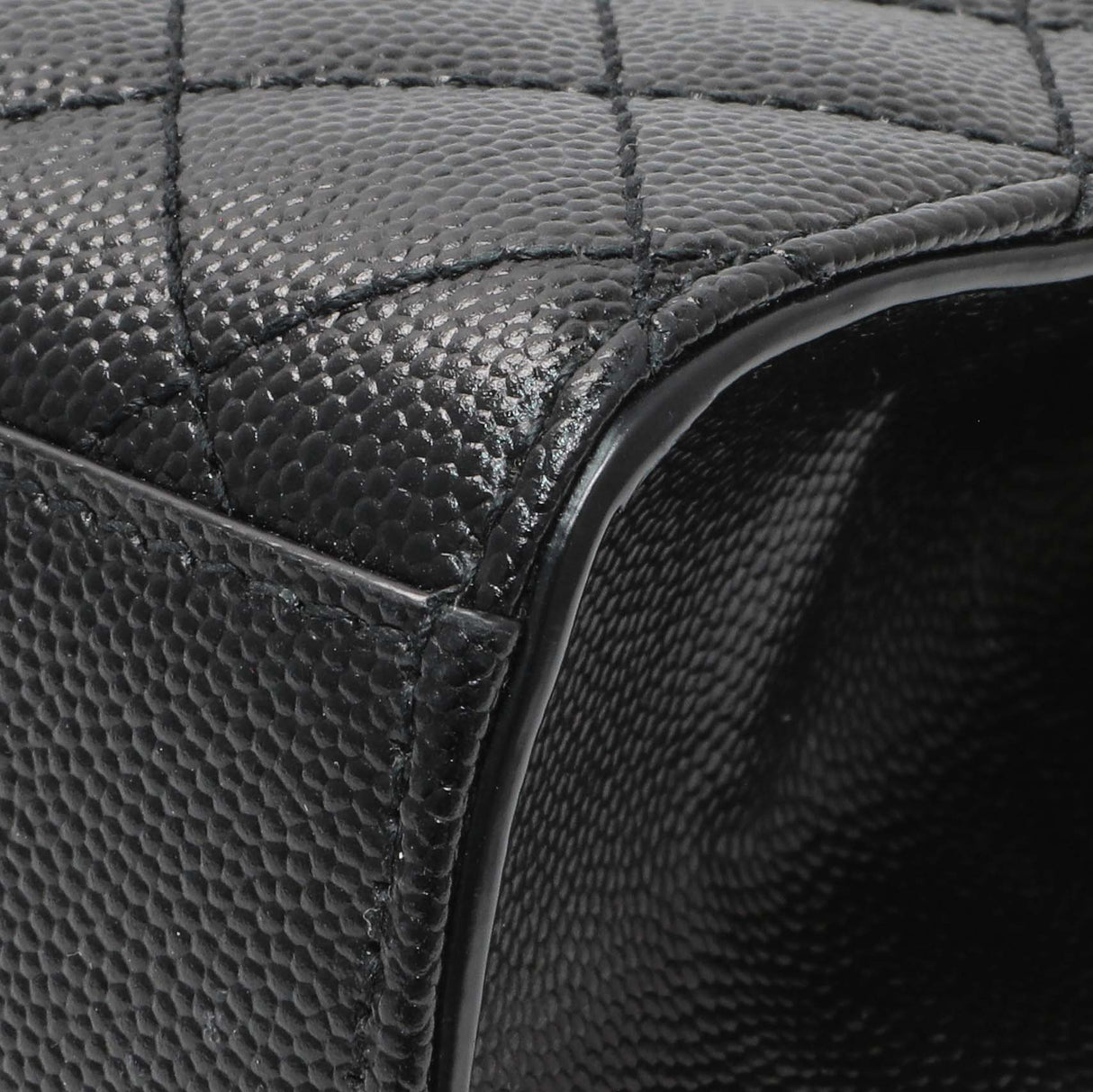 Saint Laurent Black Grain De Poudre Textured Mixed Matelasse Triquilt Small Monogram Satchel Handbags Saint Laurent