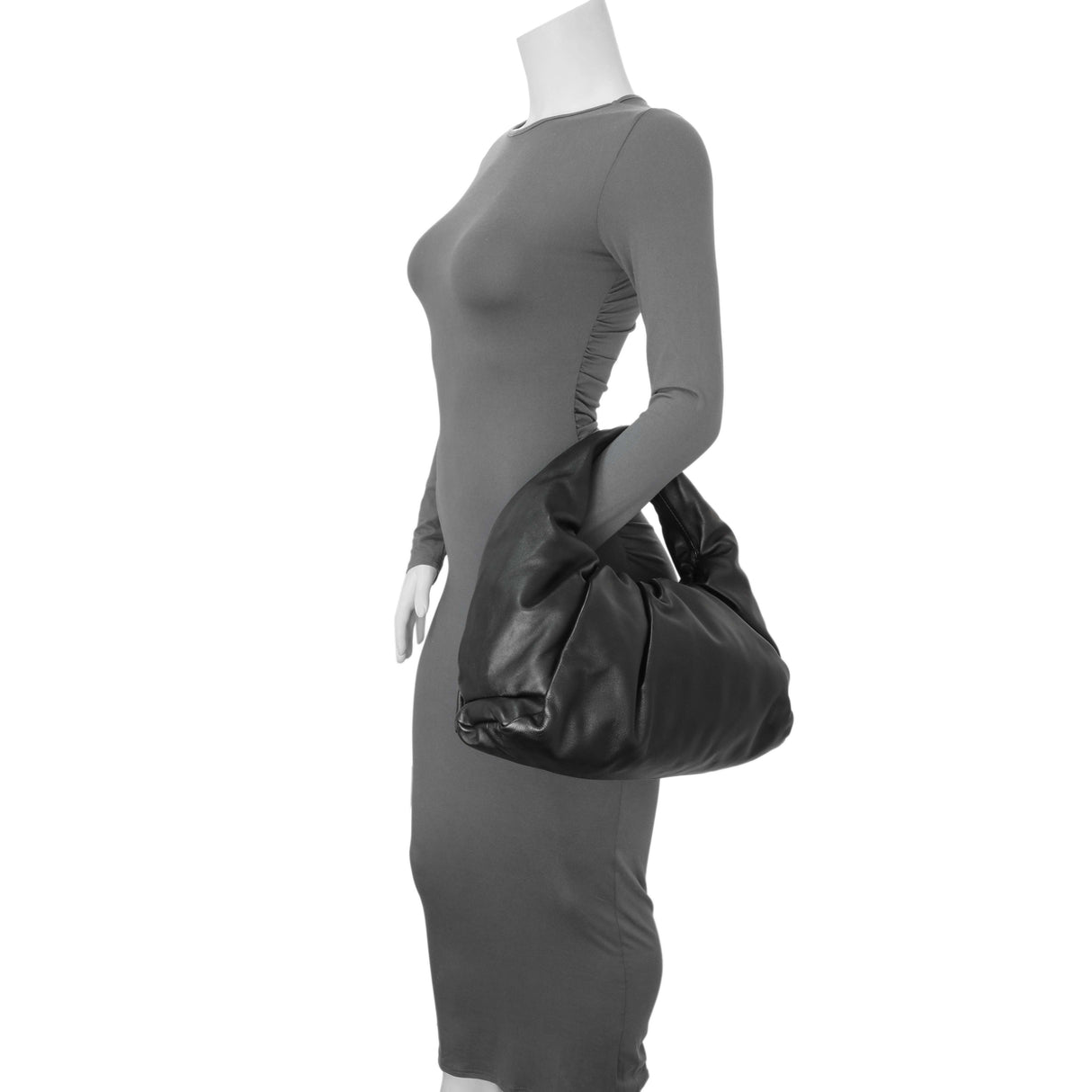 Bottega Veneta Black Smooth Butter Calfskin Small The Shoulder Pouch Handbags Bottega Veneta