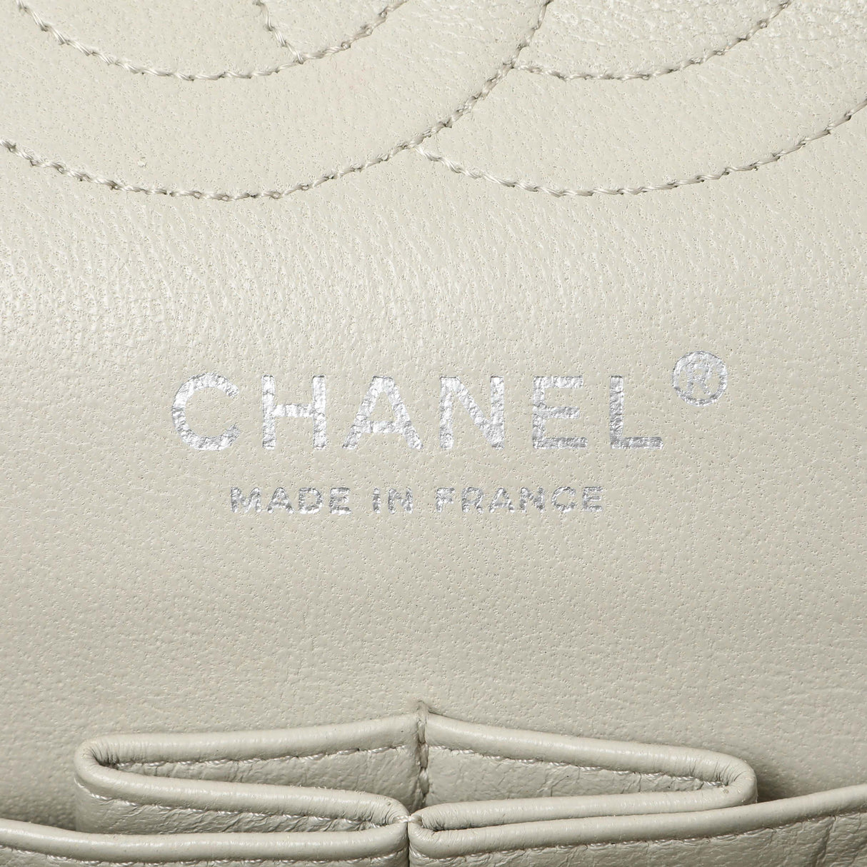 Chanel Beige Crinkled Patent Medium Double Flap Handbags Chanel