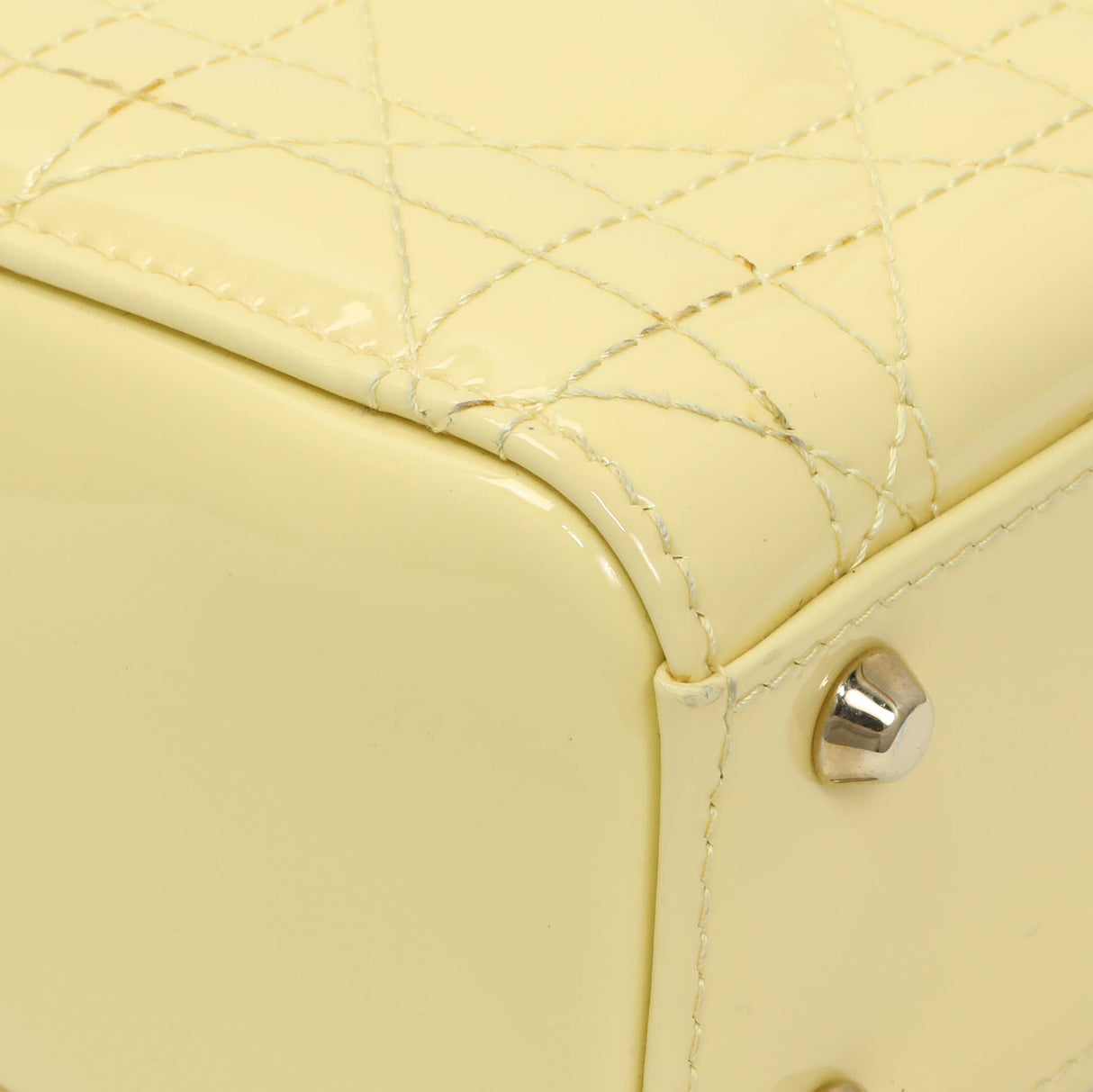 Christian Dior Yellow Patent Cannage Mini Lady Dior Handbags Christian Dior