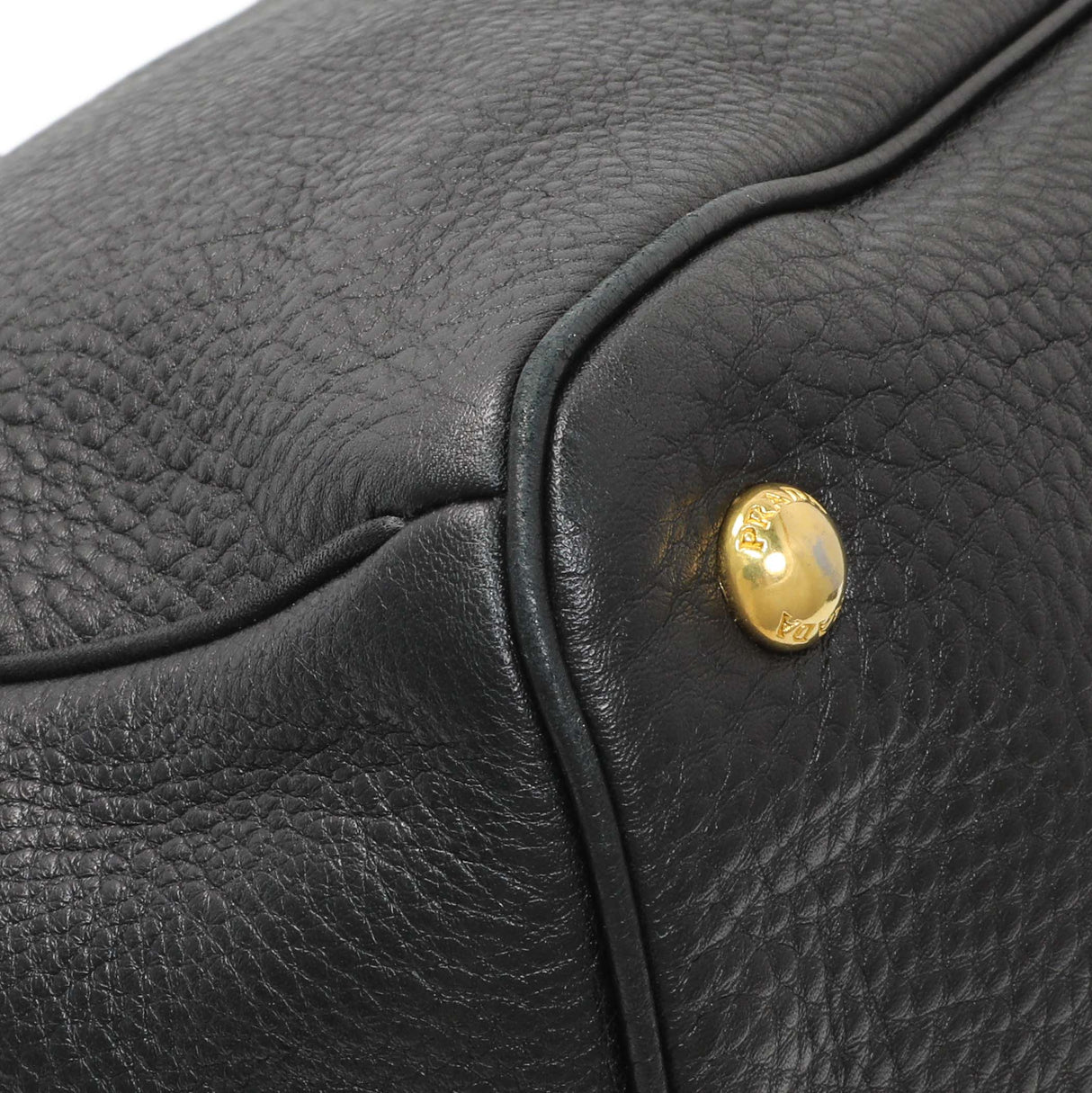 Prada Black Vitello Daino Shopping Tote Handbags Prada