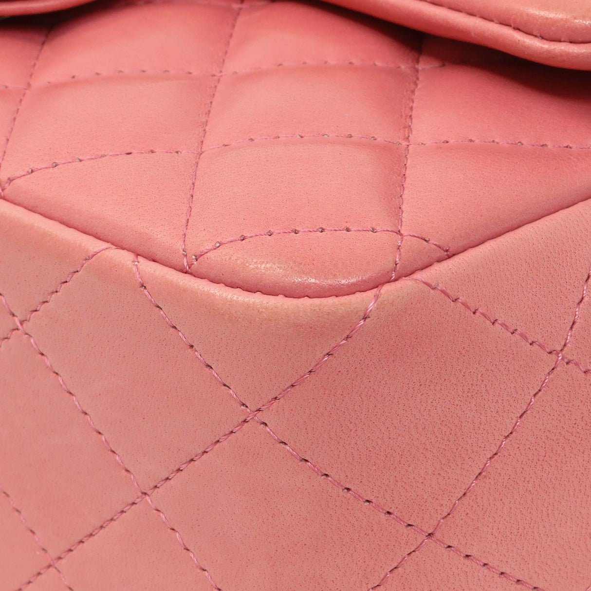 Chanel Pink Quilted Lambskin Mini Rectangular Flap Handbags Chanel