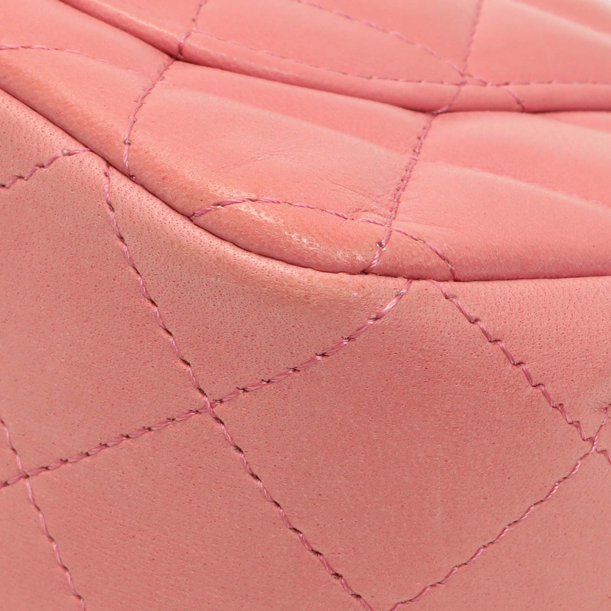 Chanel Pink Quilted Lambskin Mini Rectangular Flap Handbags Chanel
