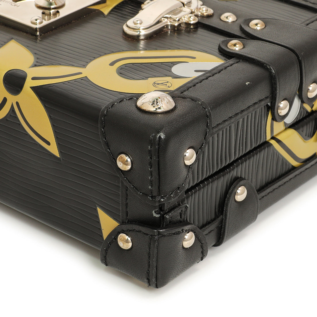 Louis Vuitton Black Epi Chain Flower Petite Malle Handbags Louis Vuitton