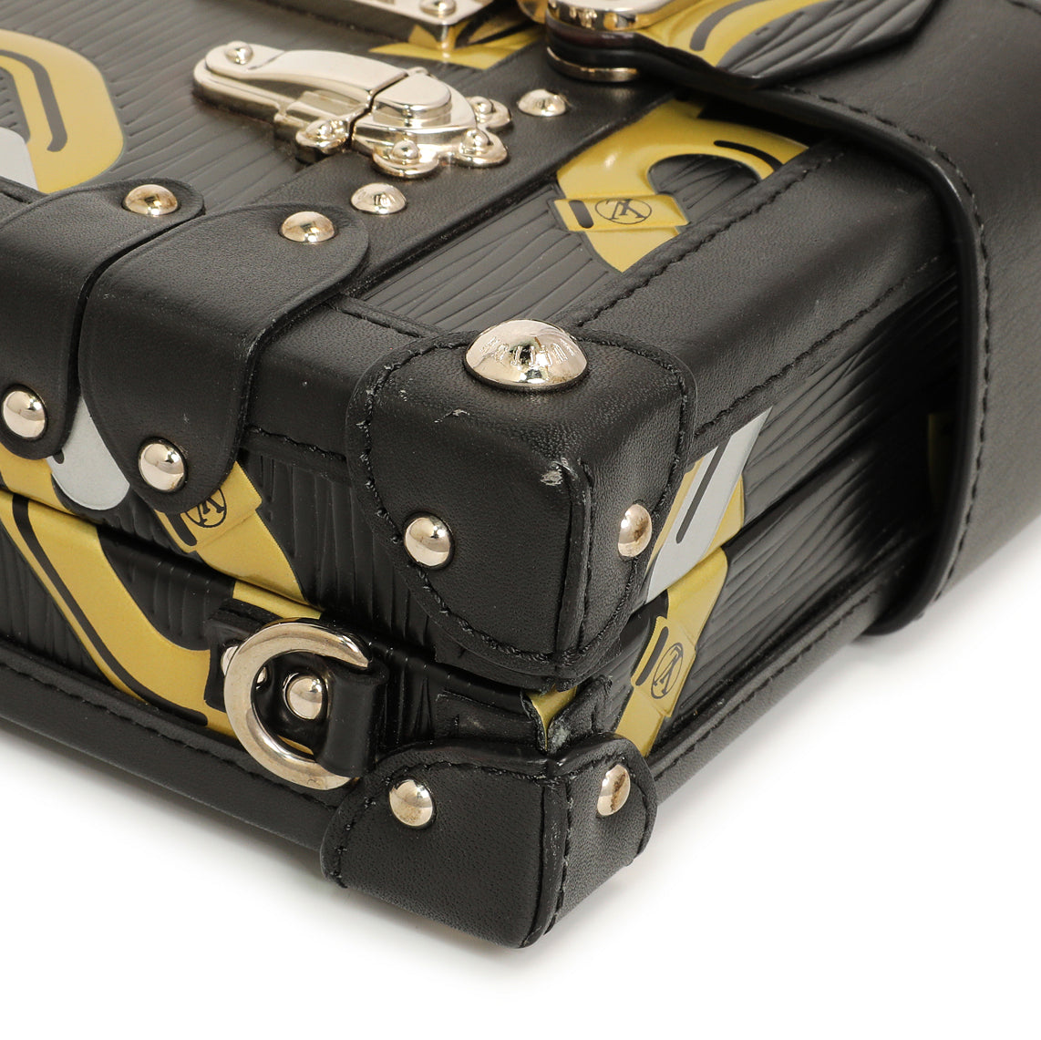 Louis Vuitton Black Epi Chain Flower Petite Malle Handbags Louis Vuitton