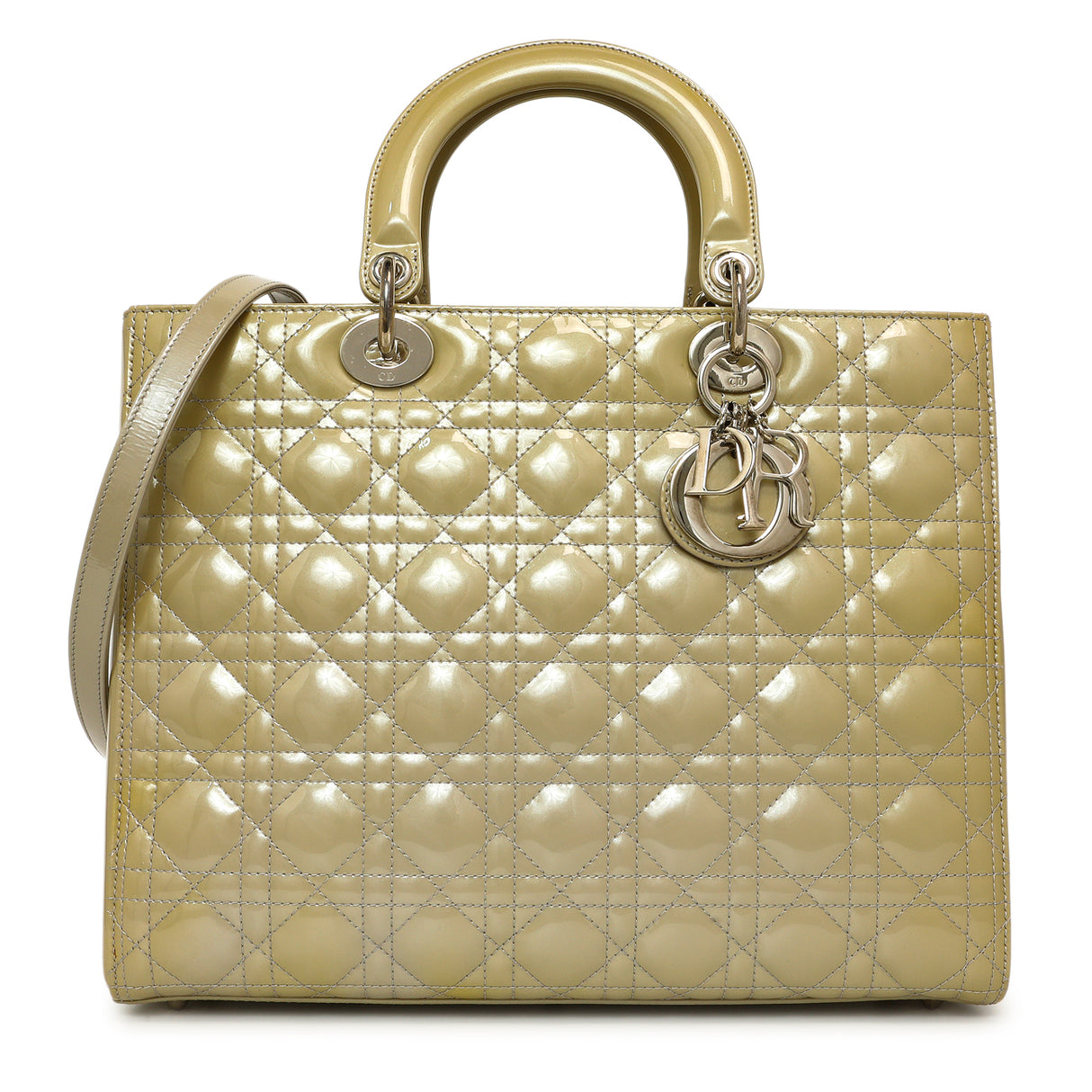 Christian Dior Patent Cannage Large Lady Dior Handbags Christian Dior