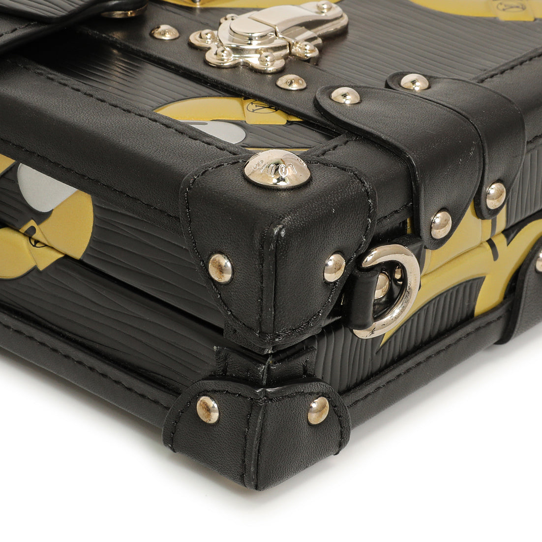 Louis Vuitton Black Epi Chain Flower Petite Malle Handbags Louis Vuitton