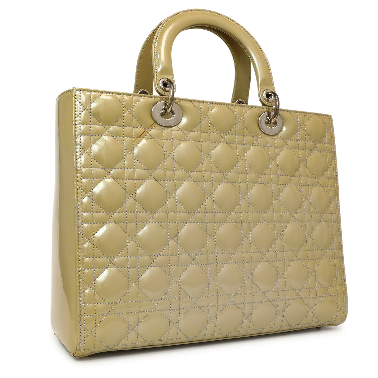 Christian Dior Patent Cannage Large Lady Dior Handbags Christian Dior