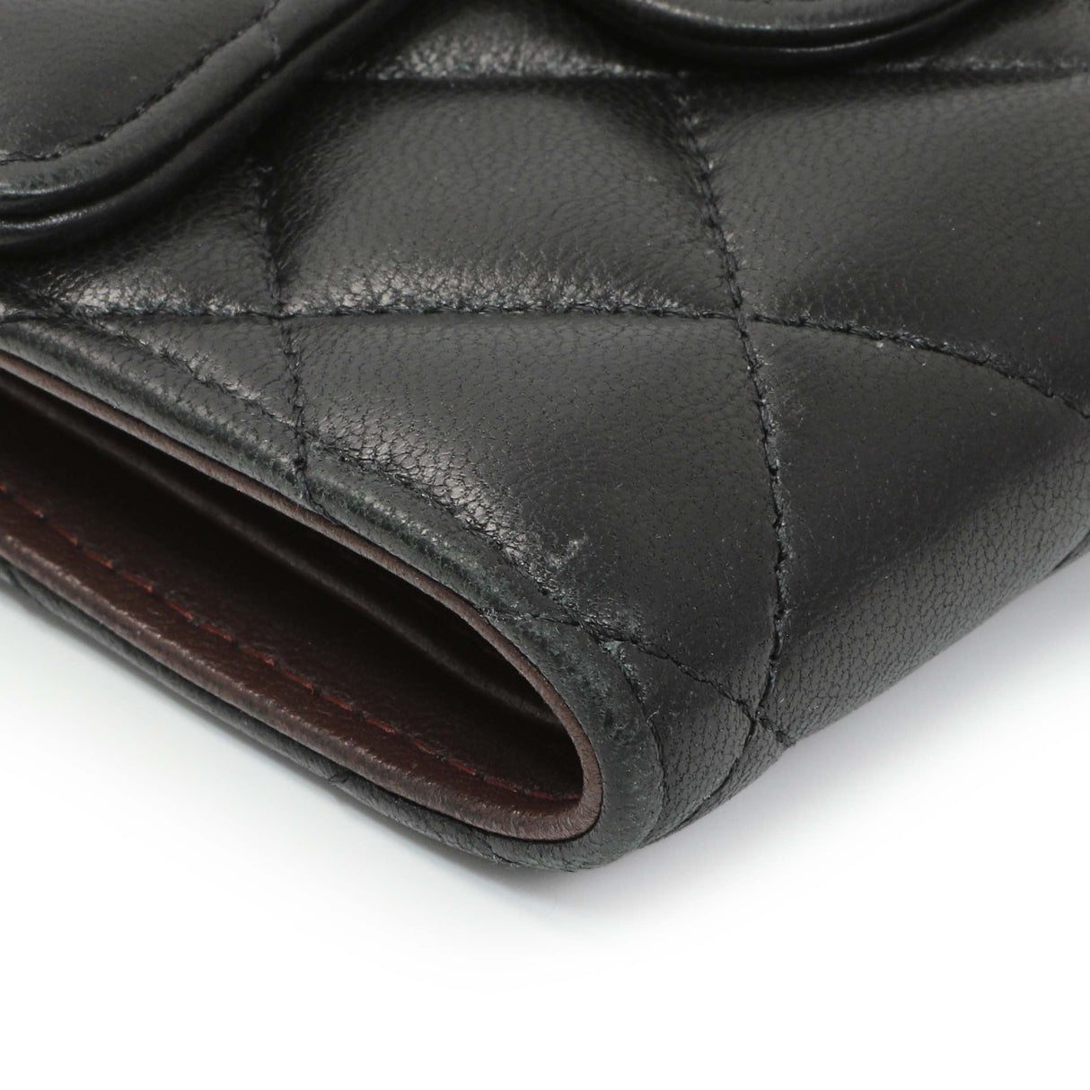 Chanel Black Quilted Lambskin Small Flap Wallet