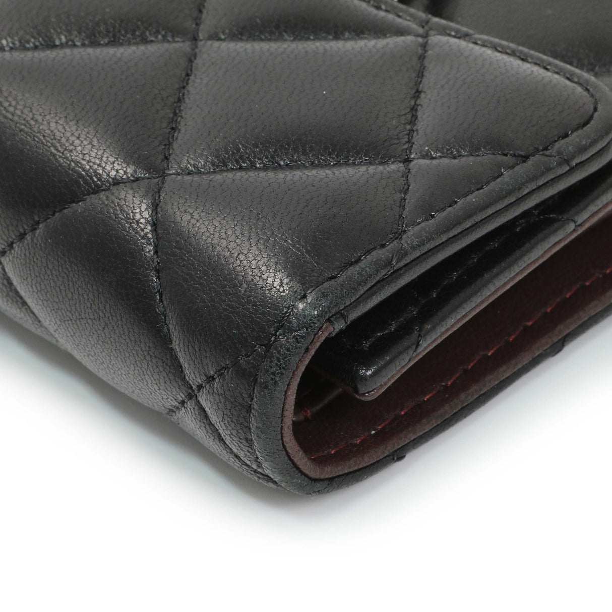 Chanel Black Quilted Lambskin Small Flap Wallet