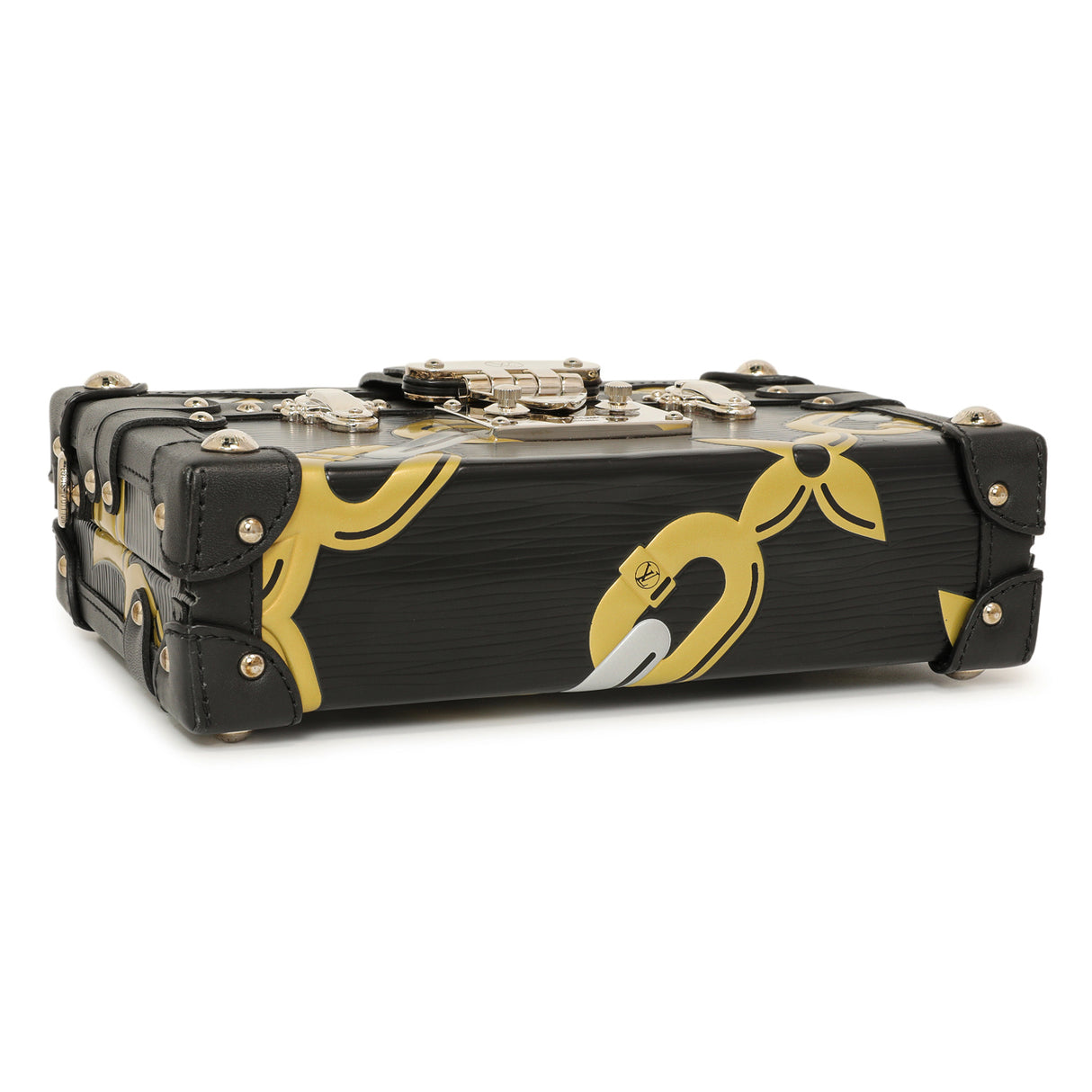 Louis Vuitton Black Epi Chain Flower Petite Malle Handbags Louis Vuitton