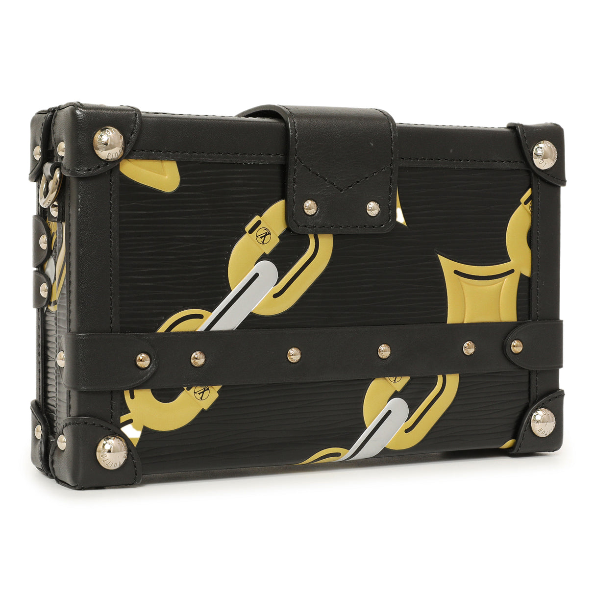 Louis Vuitton Black Epi Chain Flower Petite Malle Handbags Louis Vuitton