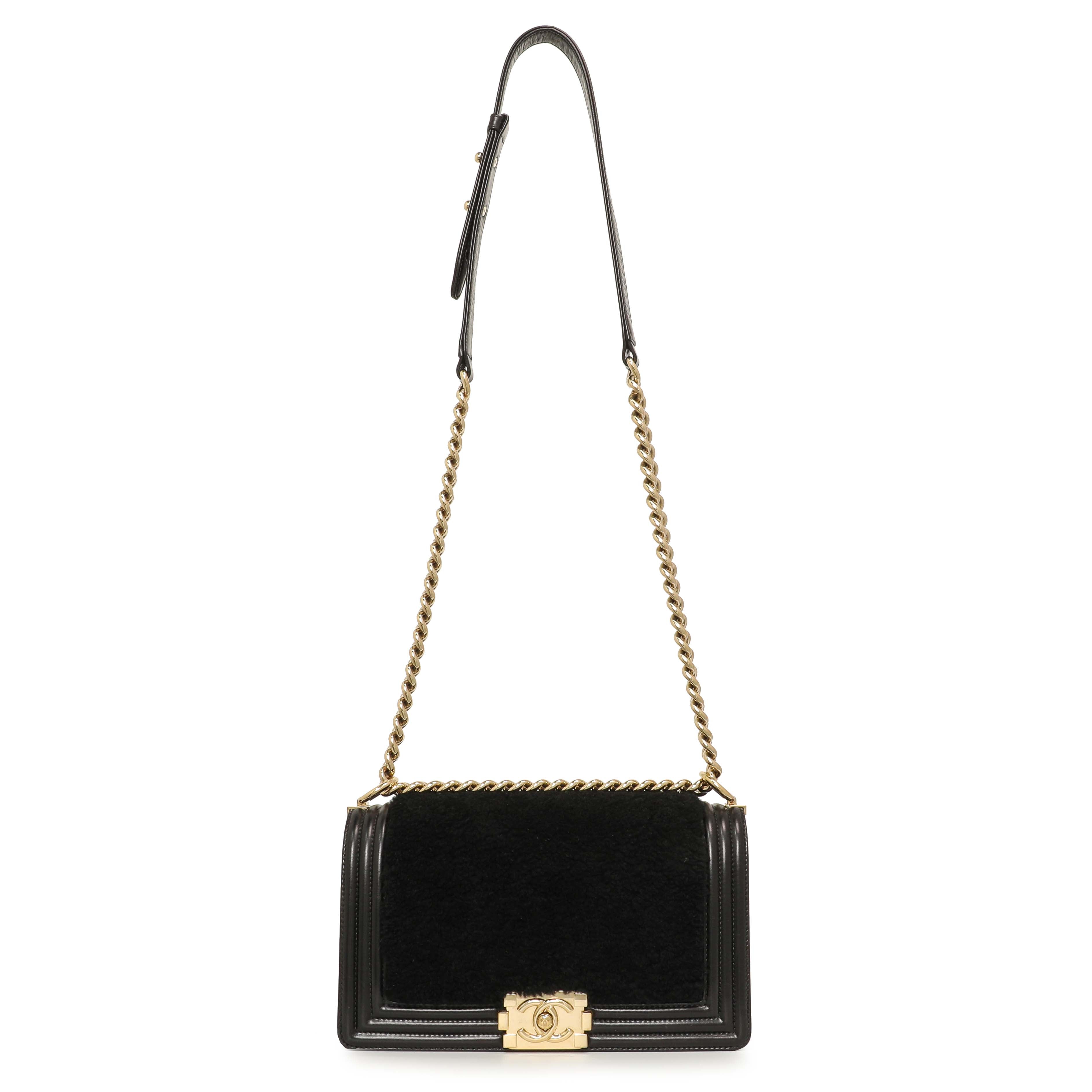 Chanel Black Shearling Medium Boy Bag – Modaselle