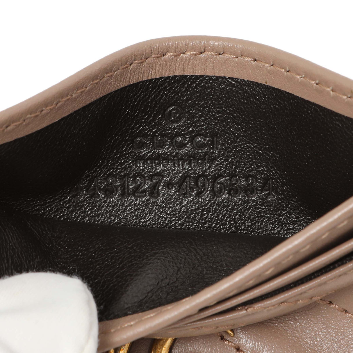 Gucci Porcelain Rose Calfskin Matelasse GG Marmont Card Holder Accessories Gucci