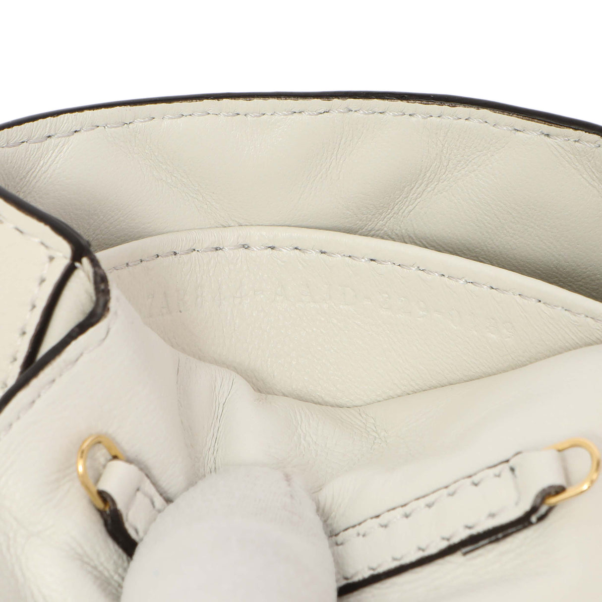 Fendi White Nappa Matisse FF Embossed Nano Baguette Charm Handbags Fendi