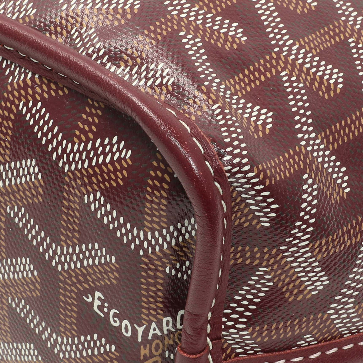 Goyard Burgundy Goyardine Reversible Mini Anjou Handbags Goyard