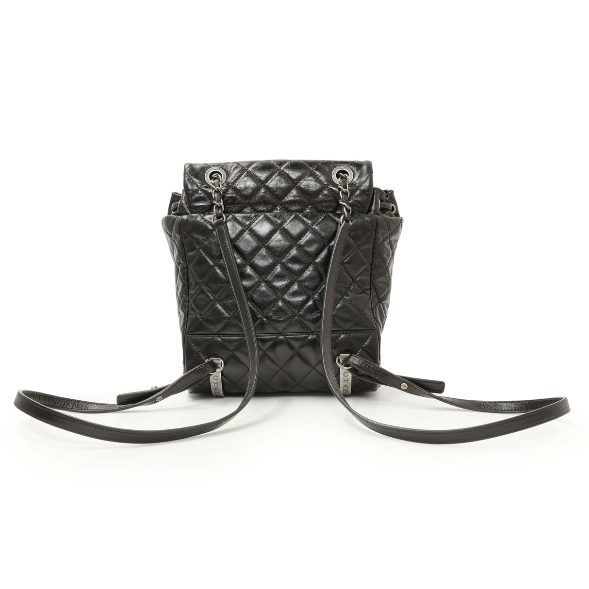 Chanel Black Glazed Calfskin Salzburg Mountain Backpack Handbags Chanel