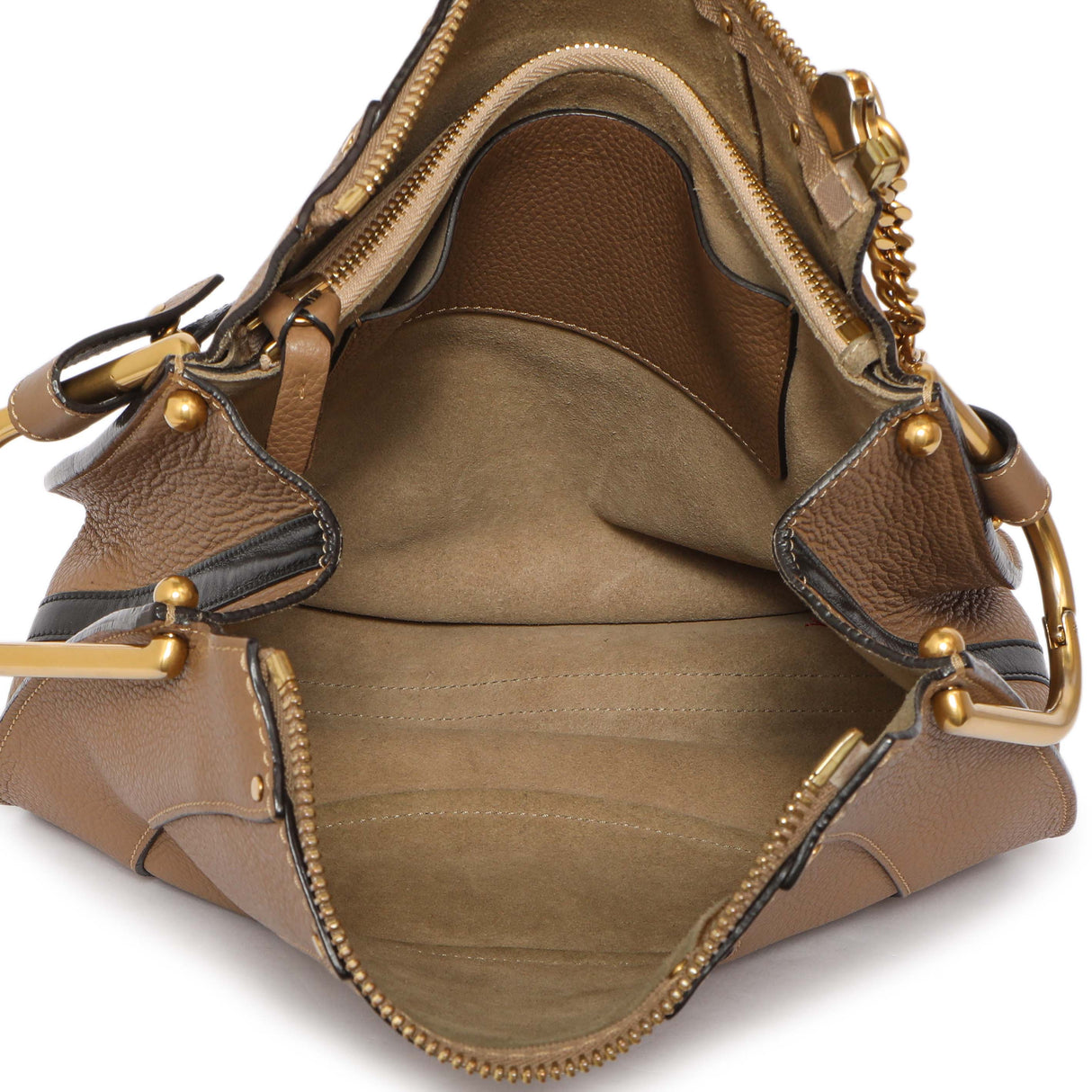 Chloe Nut Grained Calfskin Small Hayley Hobo Handbags Chloe