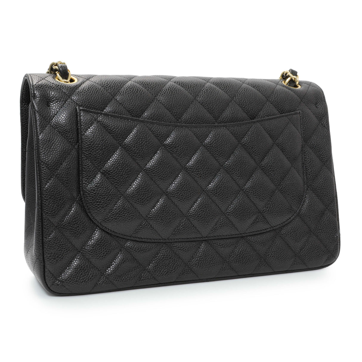 Chanel Black Caviar Jumbo Classic Double Flap Handbags Chanel