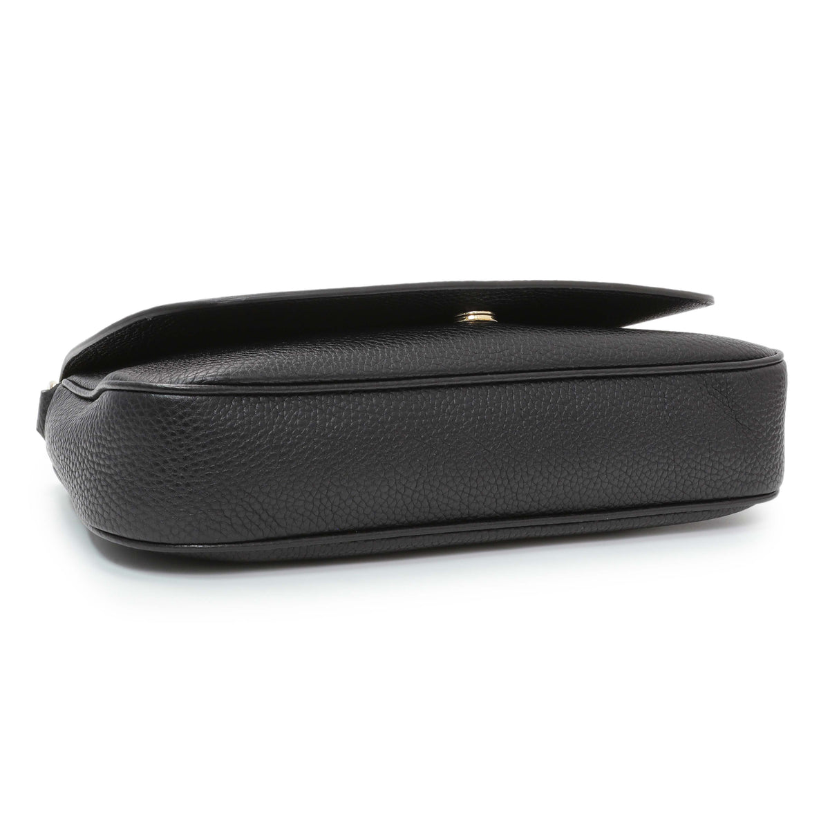 Gucci Black Pebbled Calfskin Medium Soho Flap Crossbody Handbags Gucci