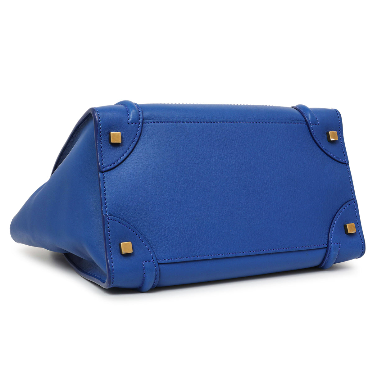 Celine Blue Smooth Calfskin Mini Luggage Tote Handbags Celine