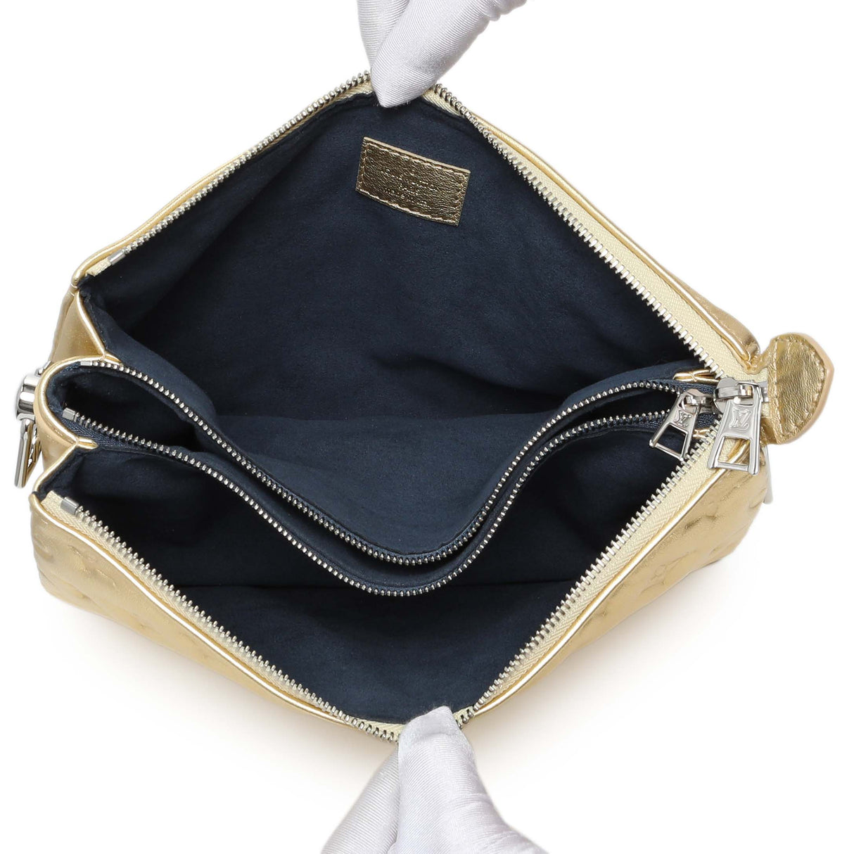 Louis Vuitton Gold Lambskin Embossed Monogram Coussin PM Handbags Louis Vuitton