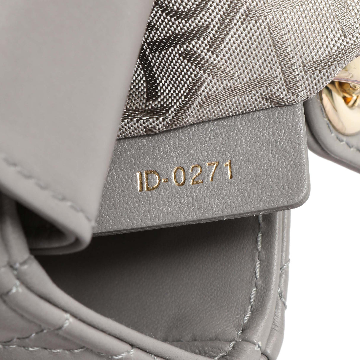 Christian Dior Grey Lambskin Cannage Small My ABCDior Lady Dior Handbags Christian Dior