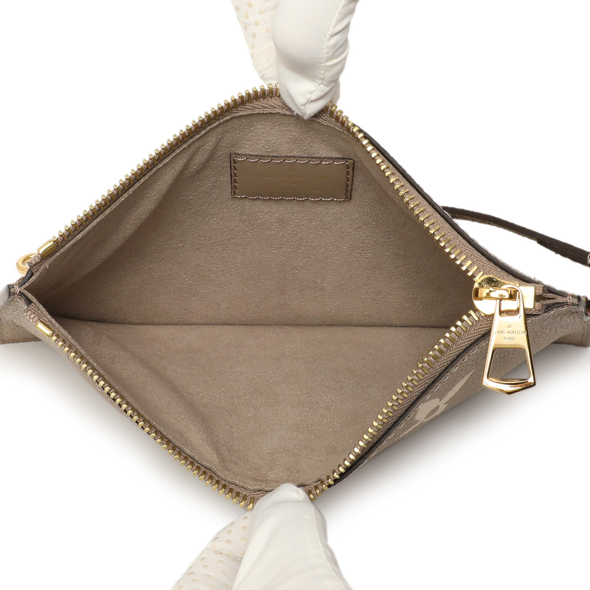 Louis Vuitton Tourterelle Creme Empreinte Monogram Giant NeoNoe MM Handbags Louis Vuitton