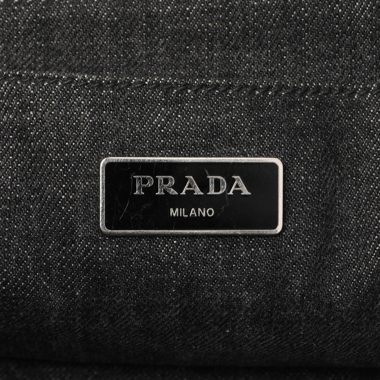 Prada Grey Canapa Crystal Studded Tote Handbags Prada