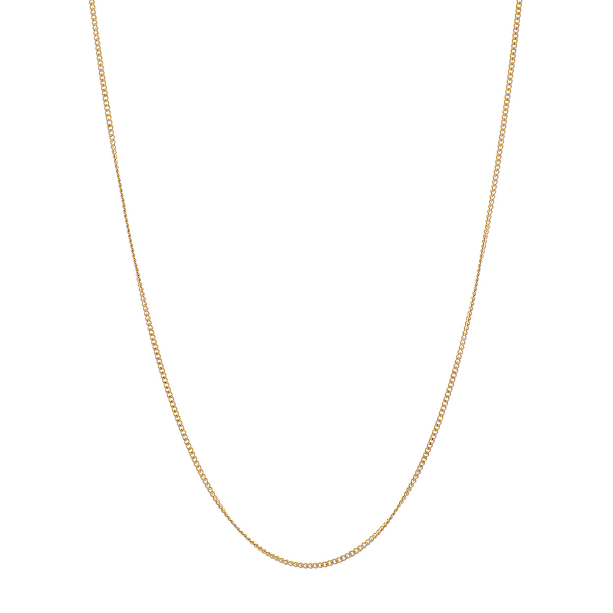 18K Yellow Gold Curb Link Chain Fine Jewellery Modaselle