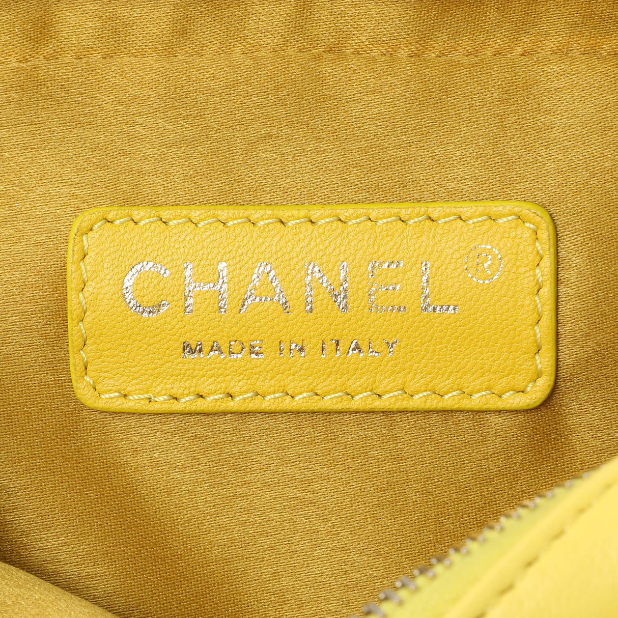 Chanel Yellow Quilted Calfskin Mini Chain Flap Handbags Chanel