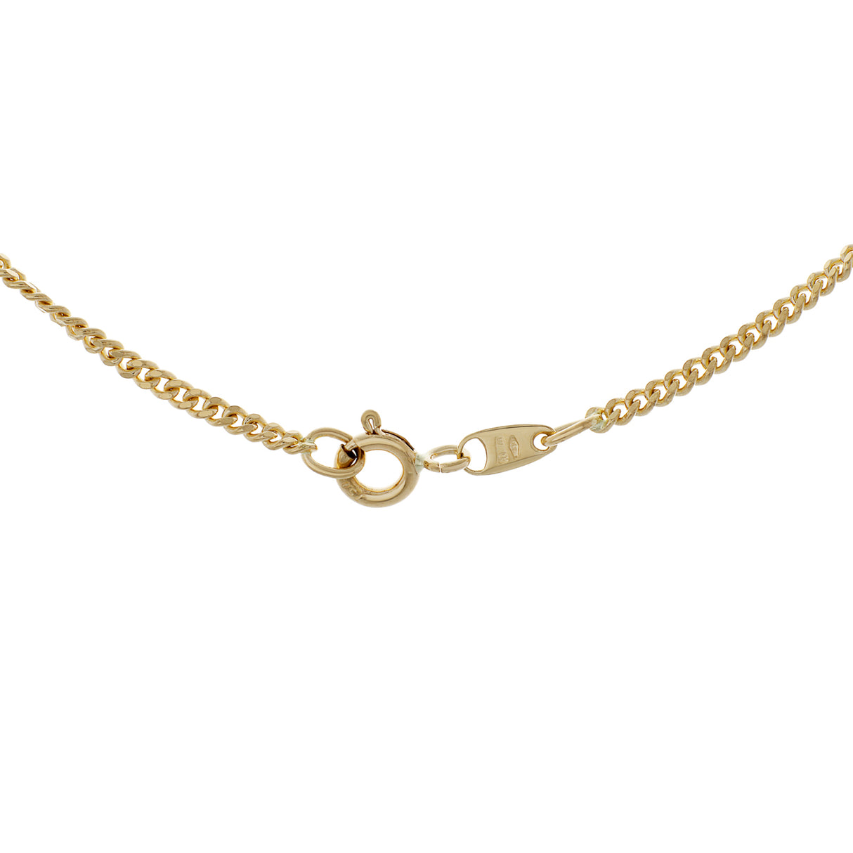18K Yellow Gold Curb Link Chain Fine Jewellery Modaselle