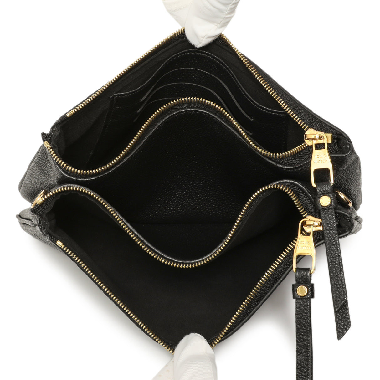 Louis Vuitton Black Empreinte Double Zip Pochette Handbags Louis Vuitton