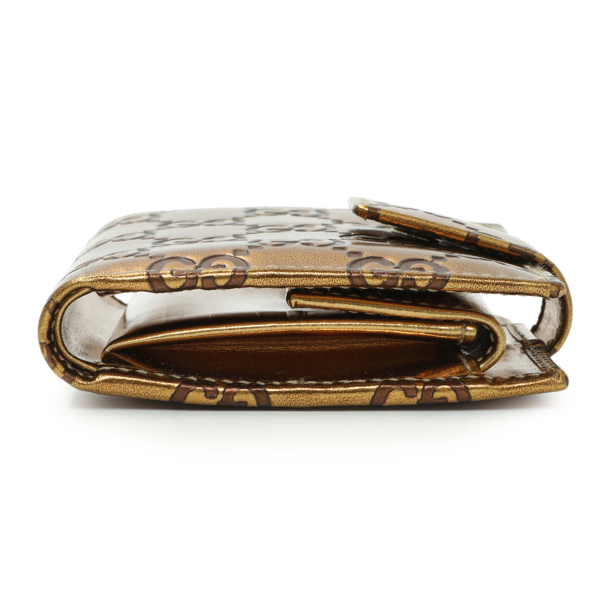 Gucci Bronze Guccissima Compact Wallet Accessories Gucci