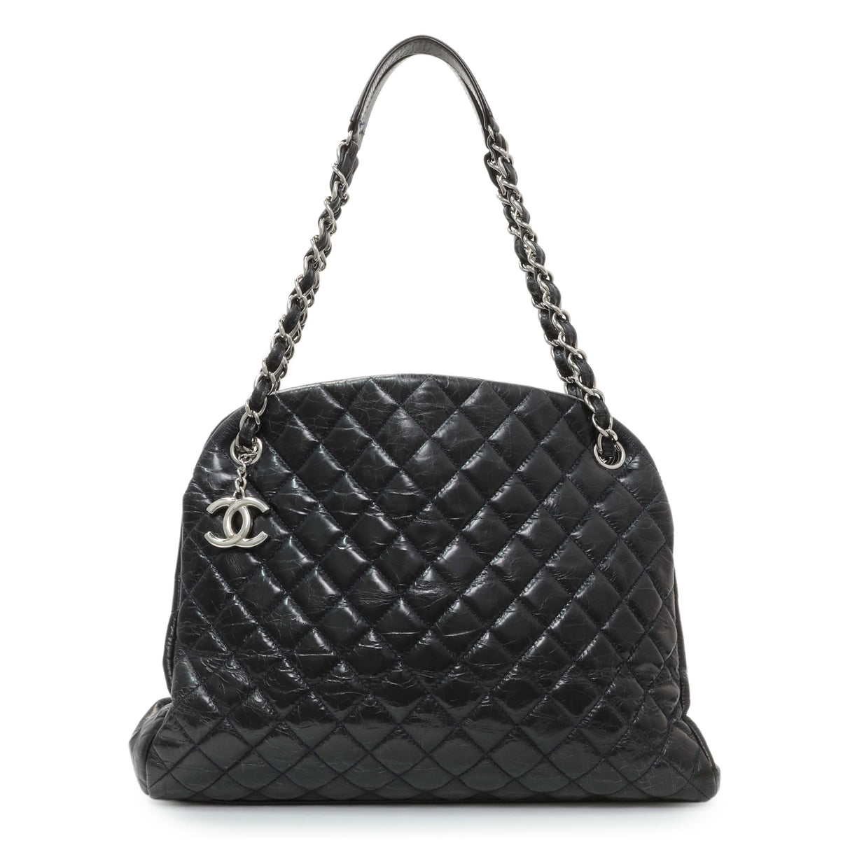 Chanel Glazed Calfskin Quilted Large Mademoiselle Bowling Bag Handbags Chanel