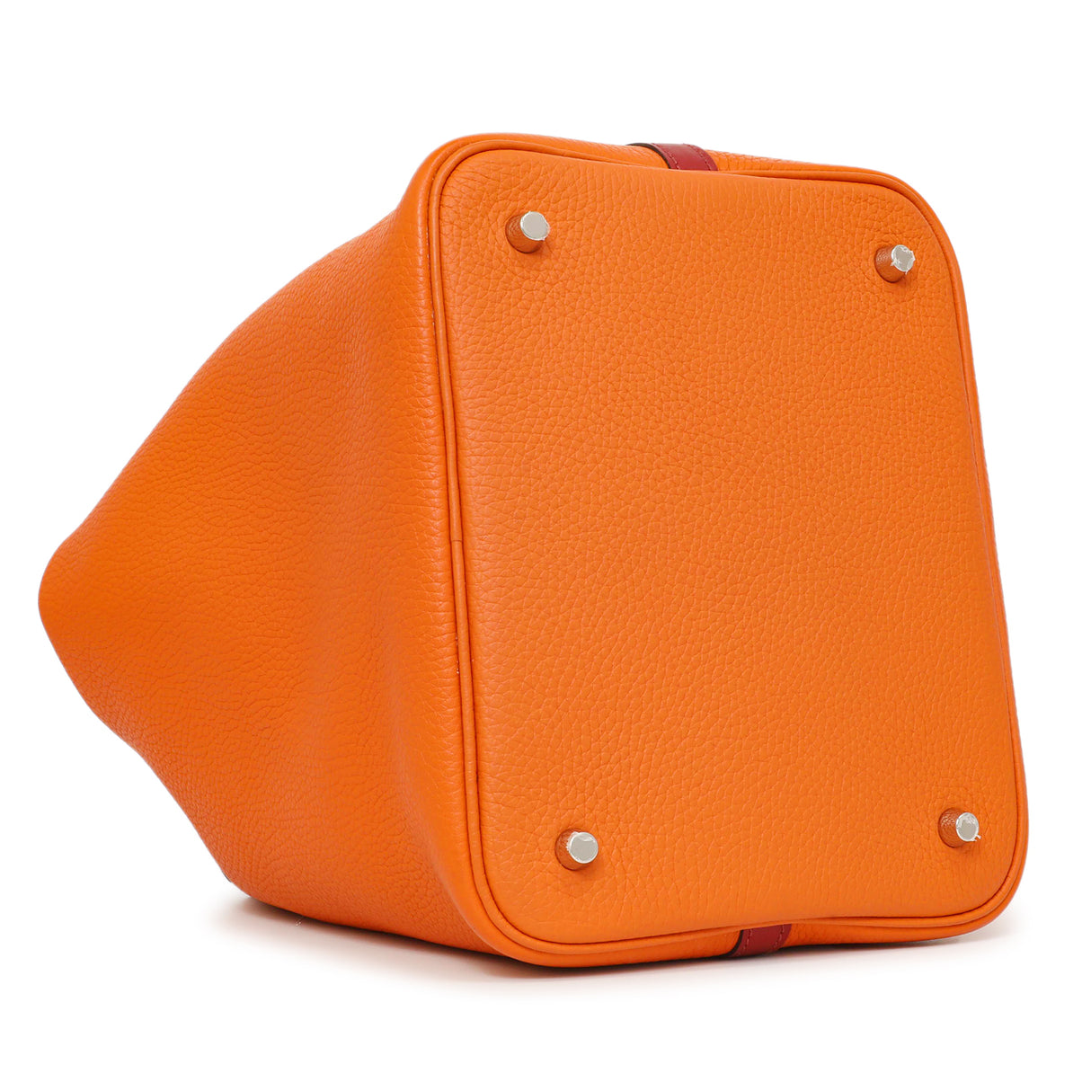 Hermes Orange Rouge Bicolor Clemence Picotin 22 Handbags Hermes