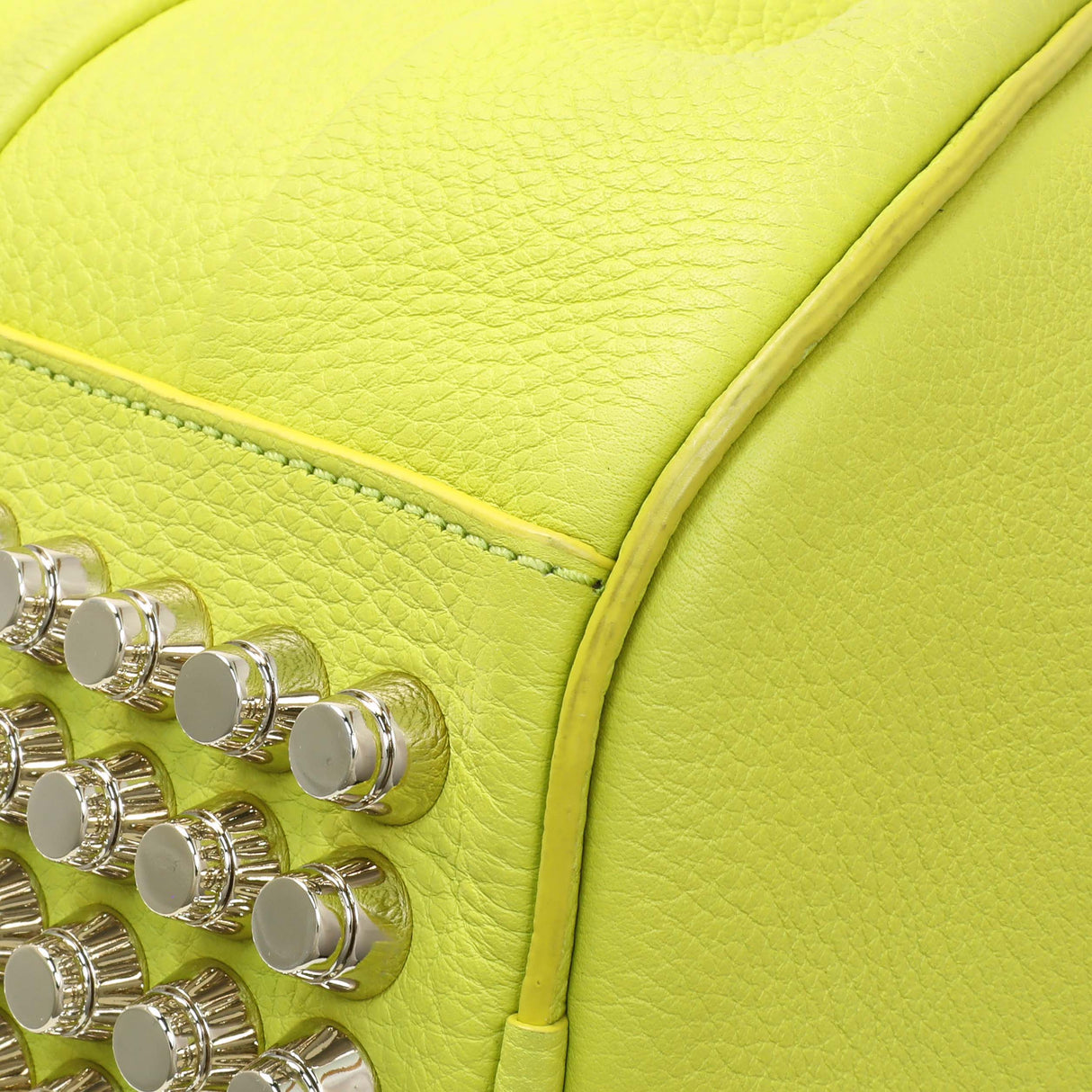 Alexander Wang Lime Green Pebbled Lambskin Rocco