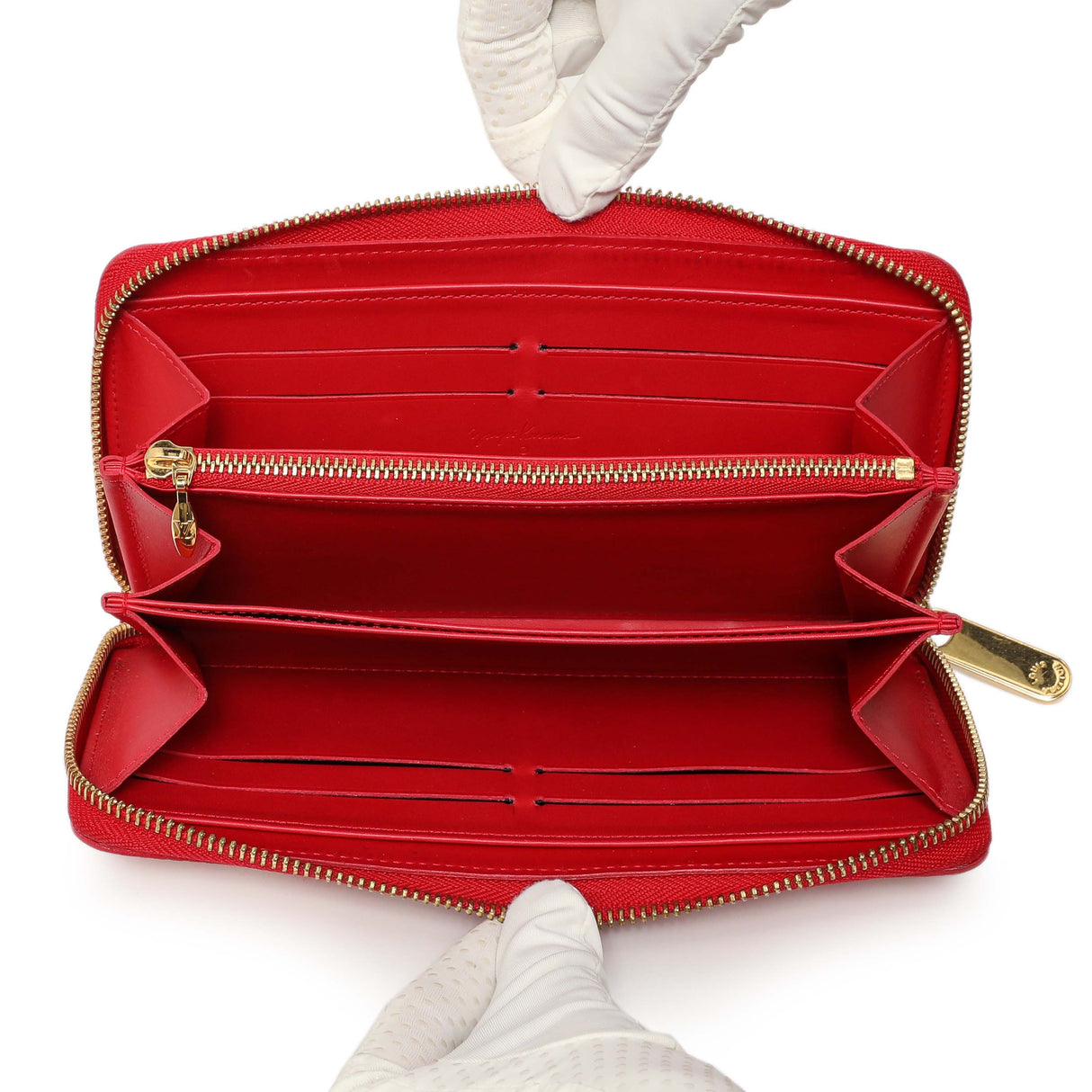 Louis Vuitton Yayoi Kusama Red Vernis Infinity Dots Zippy Wallet Accessories Louis Vuitton