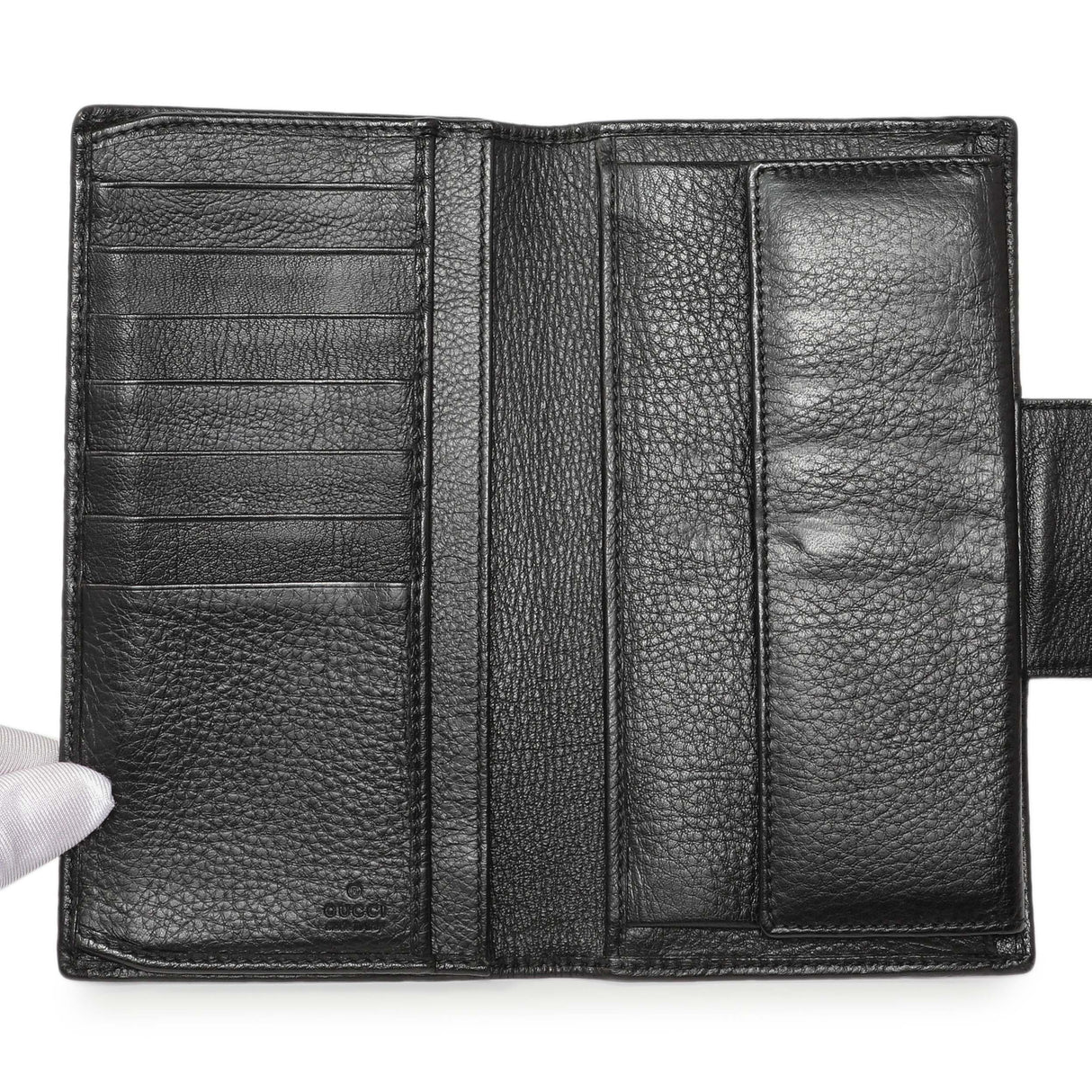 Gucci Black Guccissima Web Long Wallet Accessories Gucci