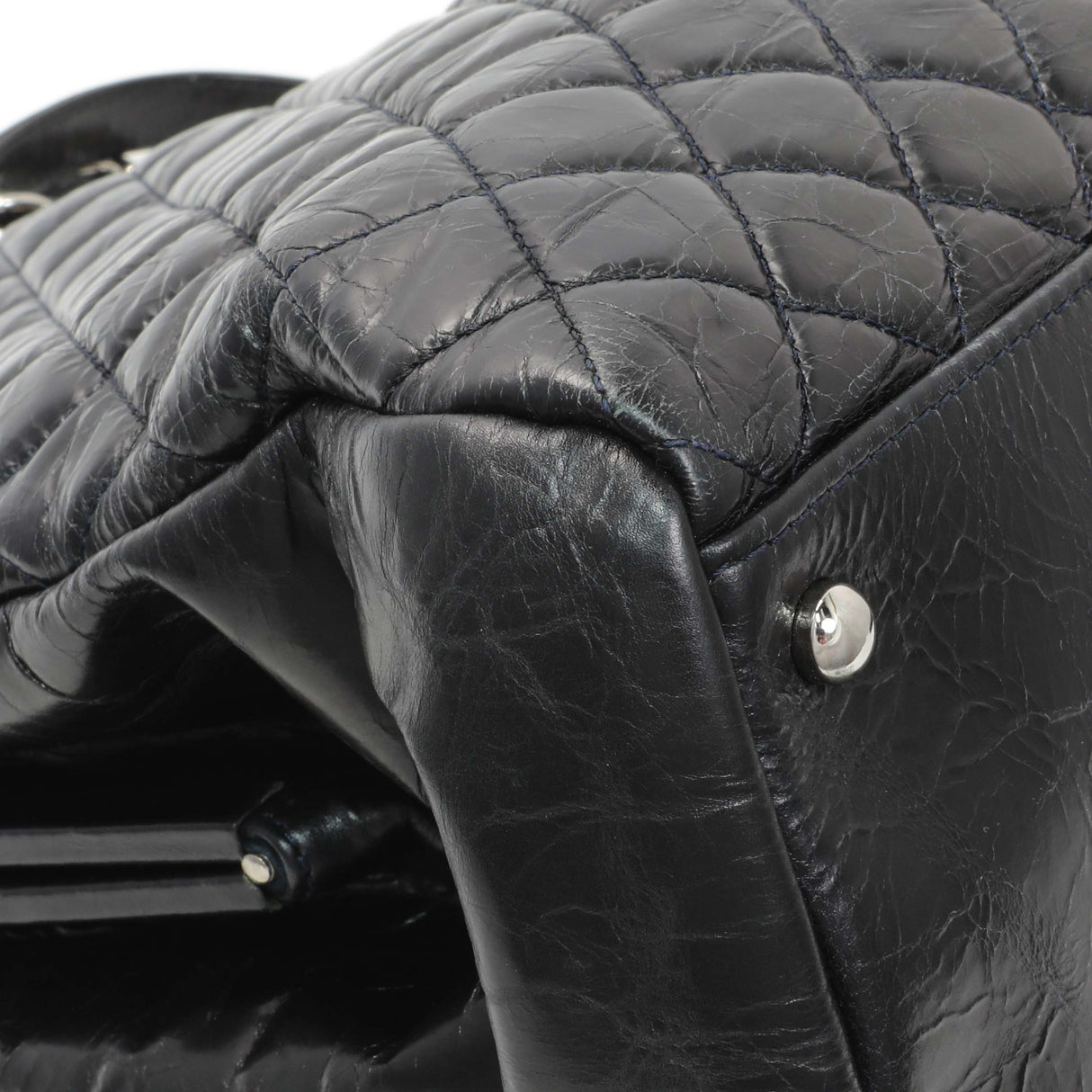 Chanel Glazed Calfskin Quilted Large Mademoiselle Bowling Bag Handbags Chanel