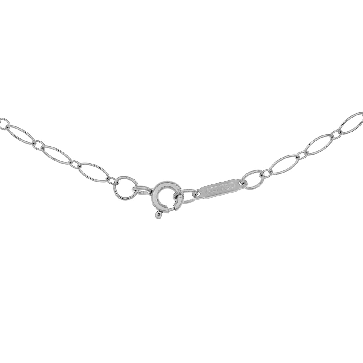 Tiffany & Co. 18K White Gold Oval Link Chain Necklace Designer Jewellery Tiffany and Co