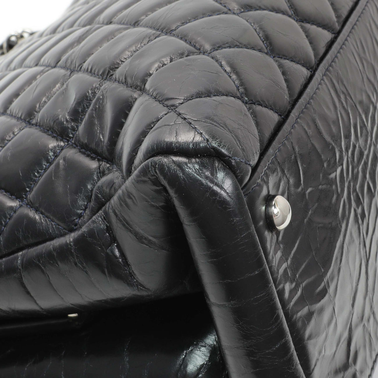 Chanel Glazed Calfskin Quilted Large Mademoiselle Bowling Bag Handbags Chanel