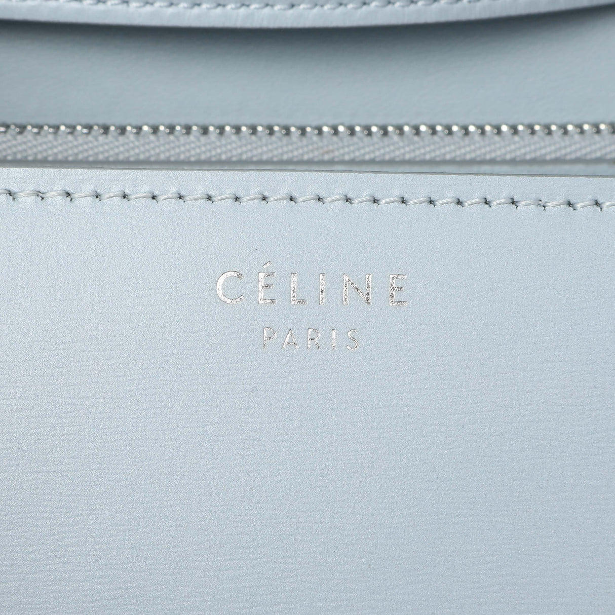 Celine Pale Blue Box Calfskin Medium Classic Flap Handbags Celine