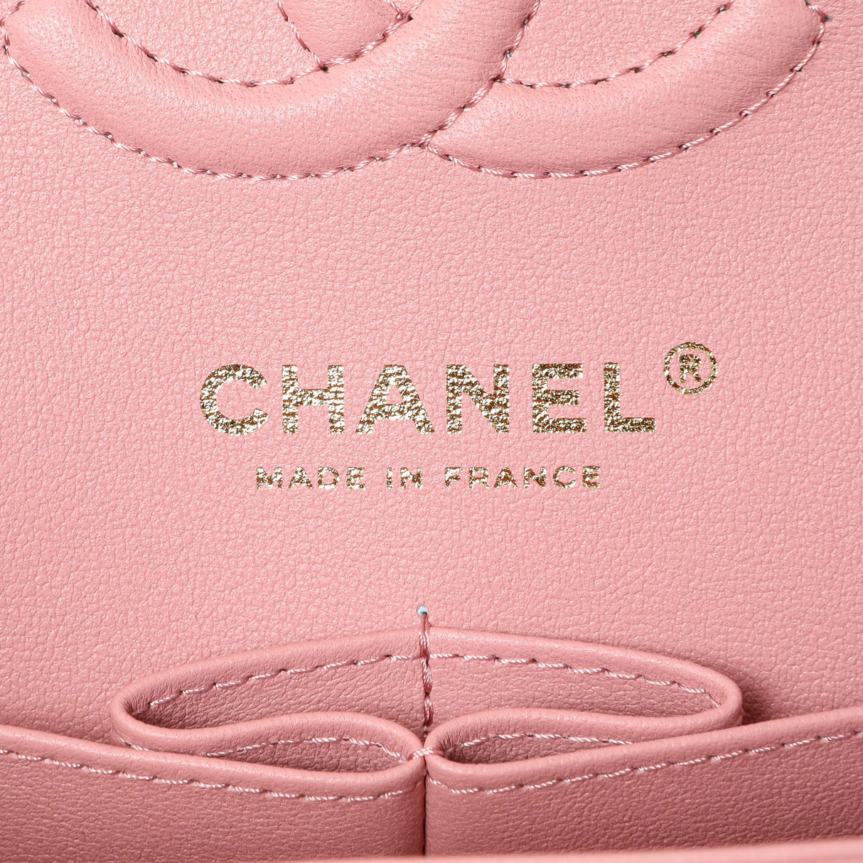 Chanel Pink Caviar Small Classic Double Flap Handbags Chanel