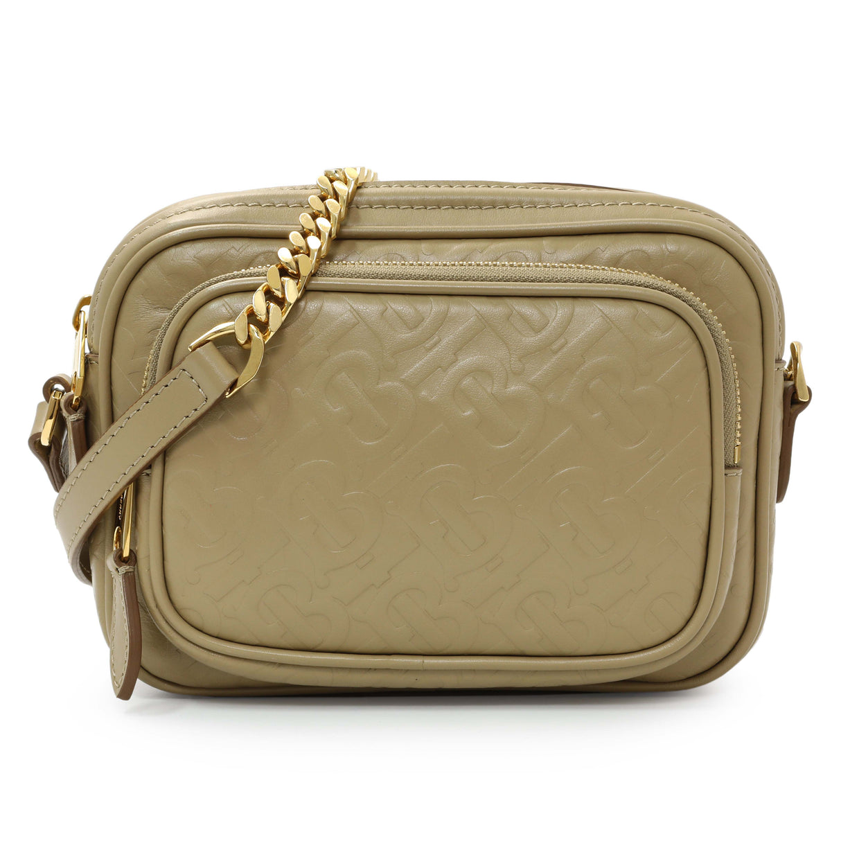 Burberry Monogram Embossed Calfskin Camera Chain Bag Handbags Burberry